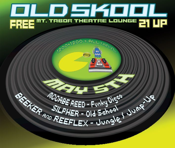 Old Skool dance party flyer