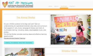 ArtofPreschool.com site screen capture