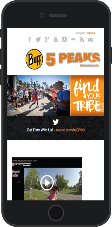 5 Peaks race detail on mobile